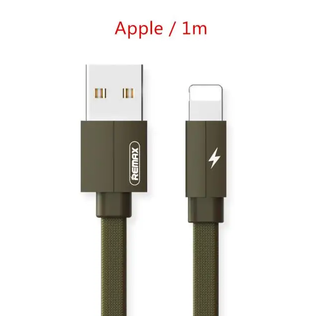 Remax USB кабель для iPhone XS Max XR X 8 7 6 5 зарядное устройство 3 в 1 Micro USB кабель для мобильного телефона usb type-c кабель - Цвет: Apple green 1m