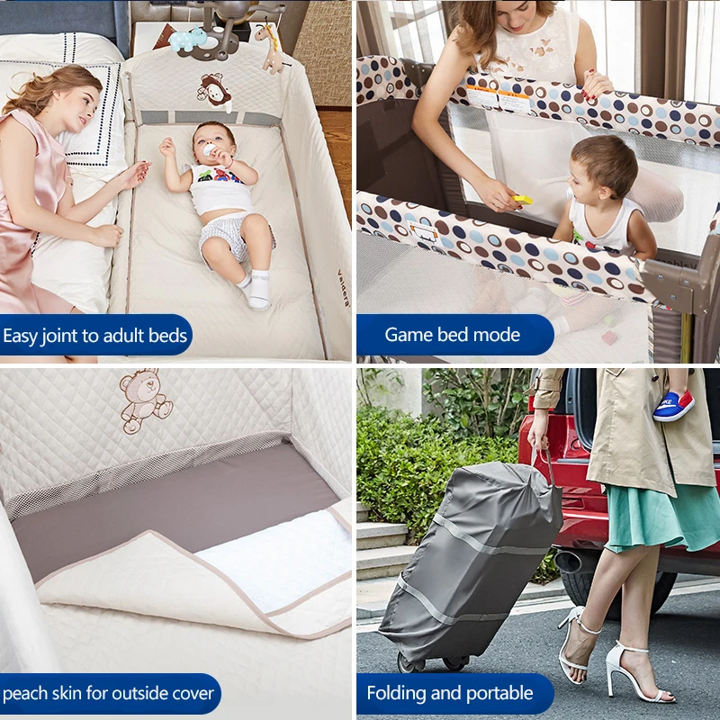  Valdera Foldable Multifunctional Baby Bed and Newborn Bed with Travelling