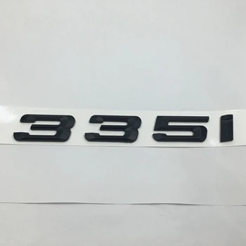 Матовый черный 320i 323i 325i 330i 335i сзади загрузки багажник автомобиля эмблема, надпись, значки с логотипом для BMW 3-серии F30 F31 F34 E90 E46 - Название цвета: 335i