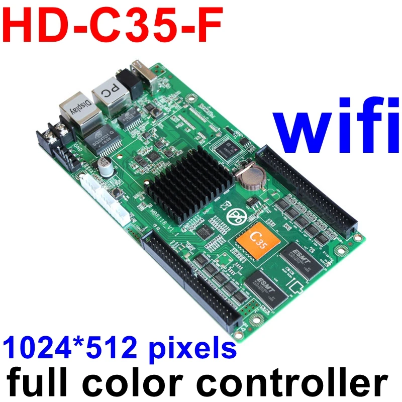 

HD-C35-F wifi Full color Asynchronous led controller network and USB port Video LED screen control card 1024*512pixels