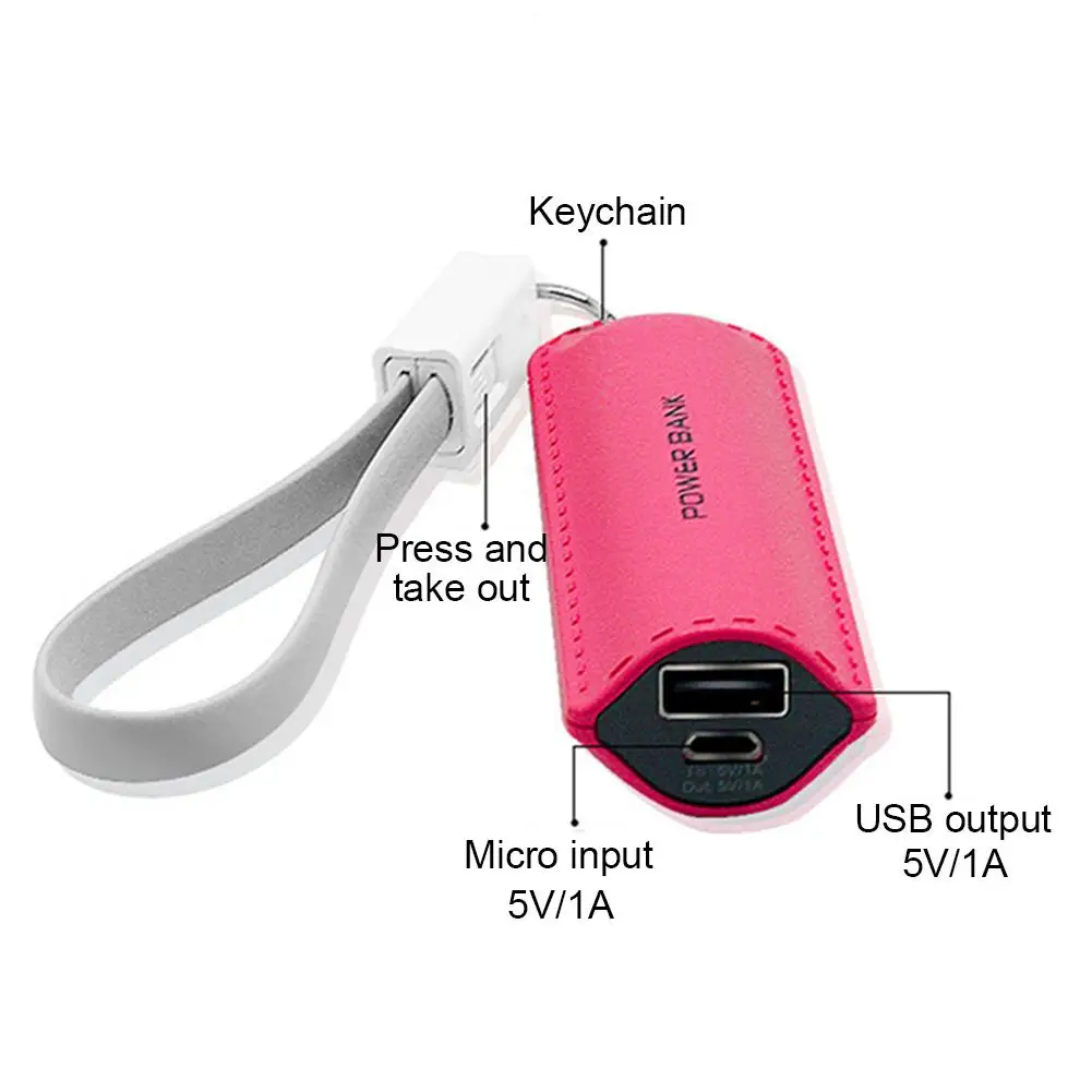Портативный внешний USB банк питания коробка 2600mAh 18650 батарея DIY для мобильного