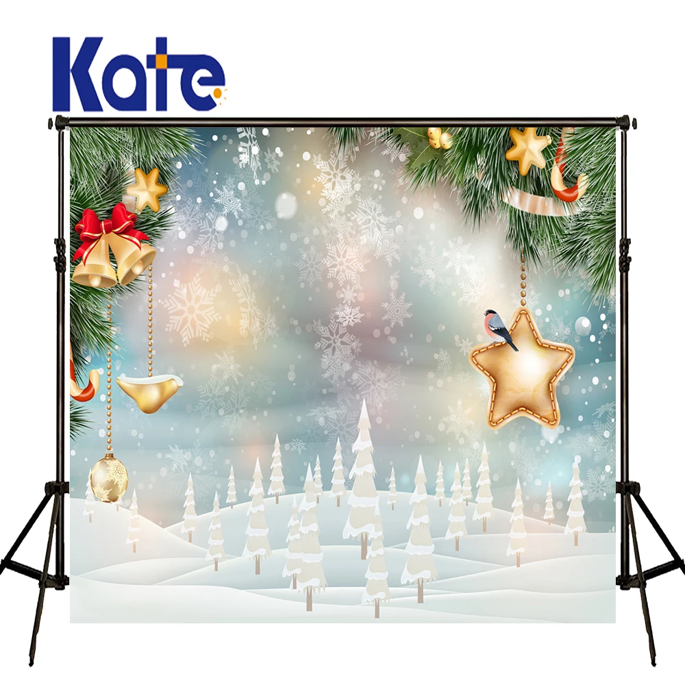 

KATE Photo Background Christmas Photo Backdrop Snowflakes Photography Backdrops Christmas Tree Decorations Bell Ball Background