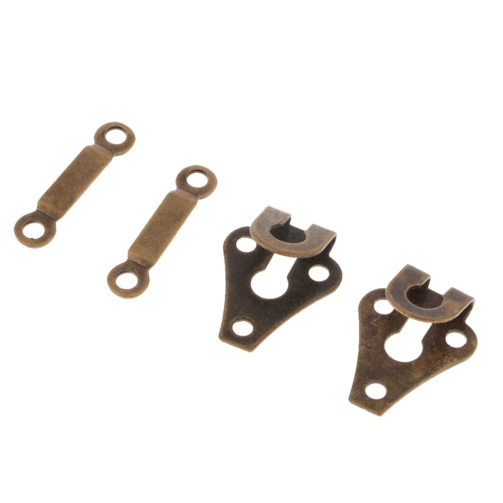 Useful 20 Pairs Copper Sew-On Hook and Eye Closures Metal Skirt & Trouser Fasteners