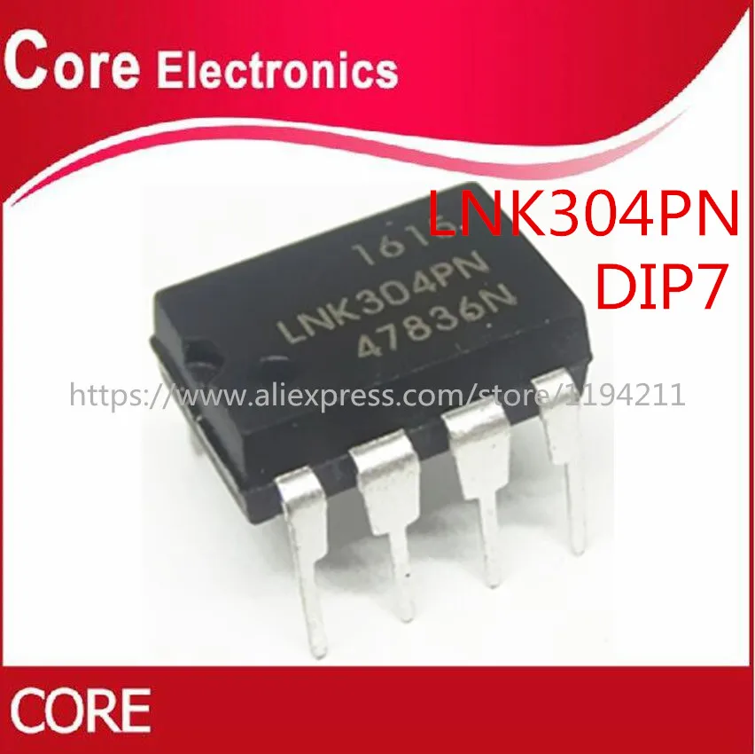 Оригинальная интегральная схема LNK304PN DIP7 LNK304P DIP LNK304 7 304PN 10 шт.|Интегральные схемы| |