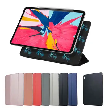 

Magnetic Smart Folio for 11 inch iPad Pro 2018, Trifold Stand Magnet Case Cover for iPad Pro11 Funda Support Attach Charge