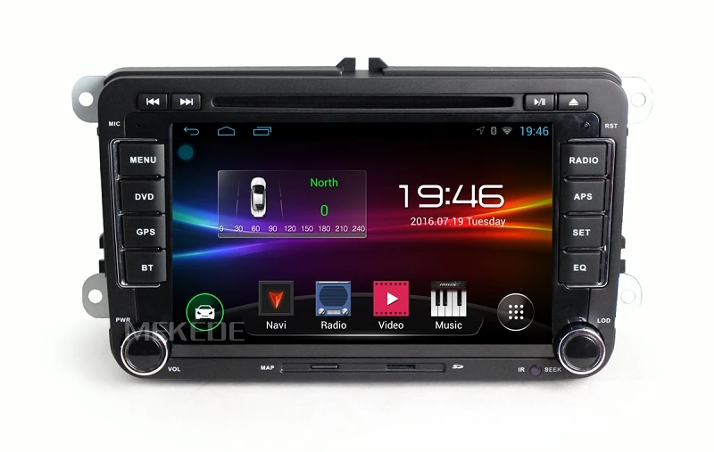 Android 4.4.4 автомобильный DVD GPS навигации 1024*600 4 ядра для Фольксваген Skoda поло Golf 5 6 Passat Jetta tiguan Touran caddy