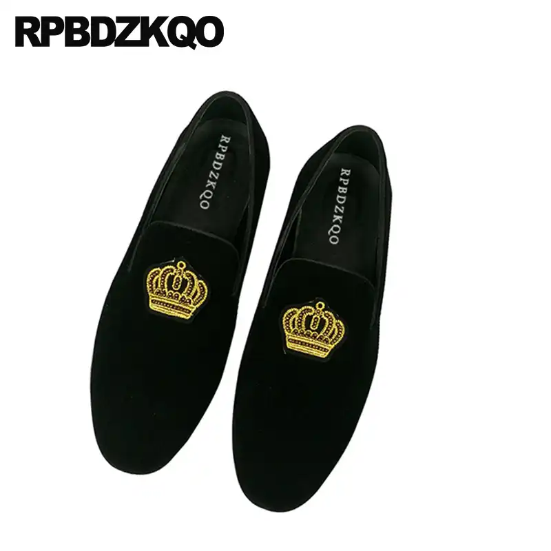 black smoking slippers