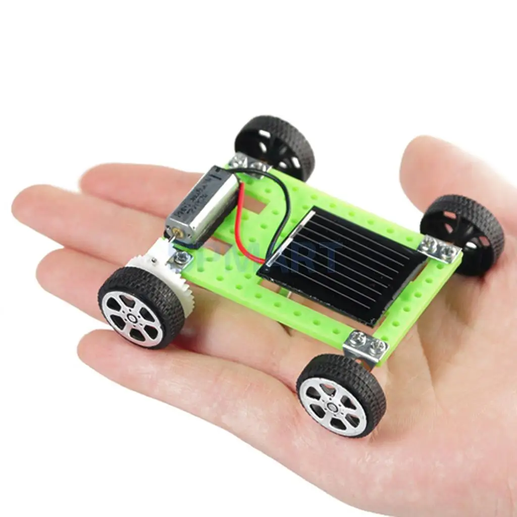 DIY Assembled Solar Powered Car Runing Model Kits Science Educational Toys