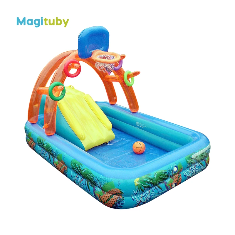 

188cm Spring Eco-friendly PVC Kids Baby Inflatable Basketball Play Swimming Pool Piscina Children Kids Large Swim Boat S7001