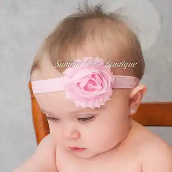 Девушки Розовый ободки потертый шик Цветочный для девочек подростков Hairbands Для