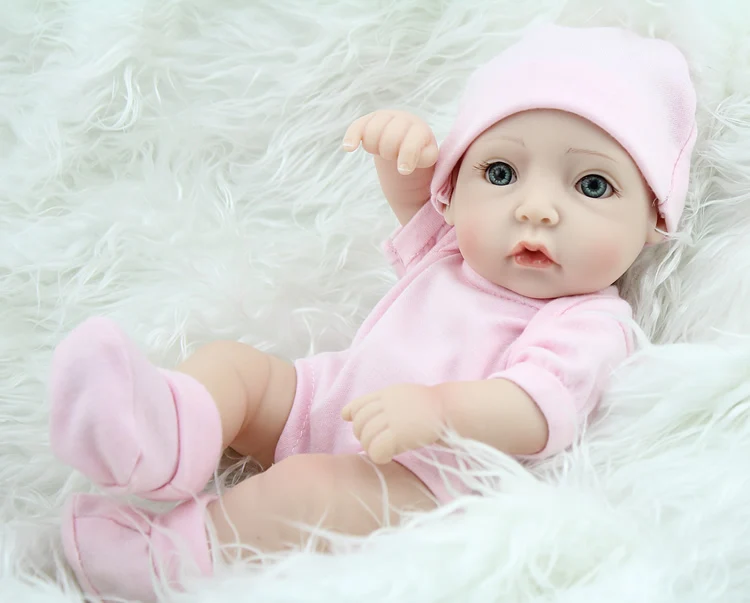 28cm Baby Silicone Dolls Silicone Reborn Baby Doll Little ...