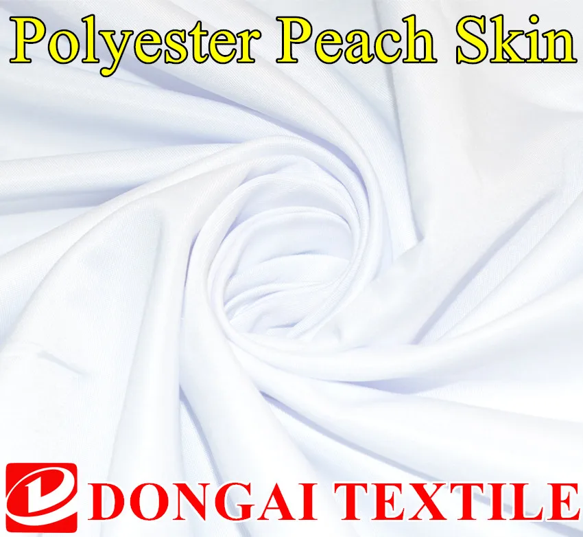 

size 1*1.5 meter width 100 poly microfiber peached finished twill polyester peach skin.Printed white cloth