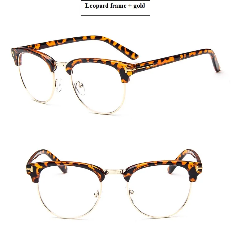 Половинные металлические женские очки, оправа для мужчин, оправа для очков, Ретро стиль, квадратные очки, оптическая оправа для очков