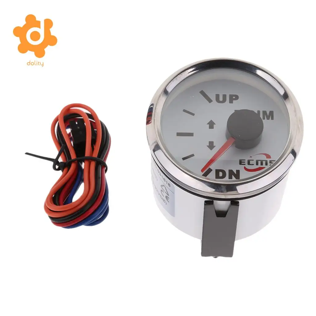 800-00071 0-190ohm 9-32VDC морской катер отделка Калибр 52 мм 2 дюйма Белый Уход за кожей лица электрический уровень отделки GaugeIP67 водо-и пыленепроницаемости