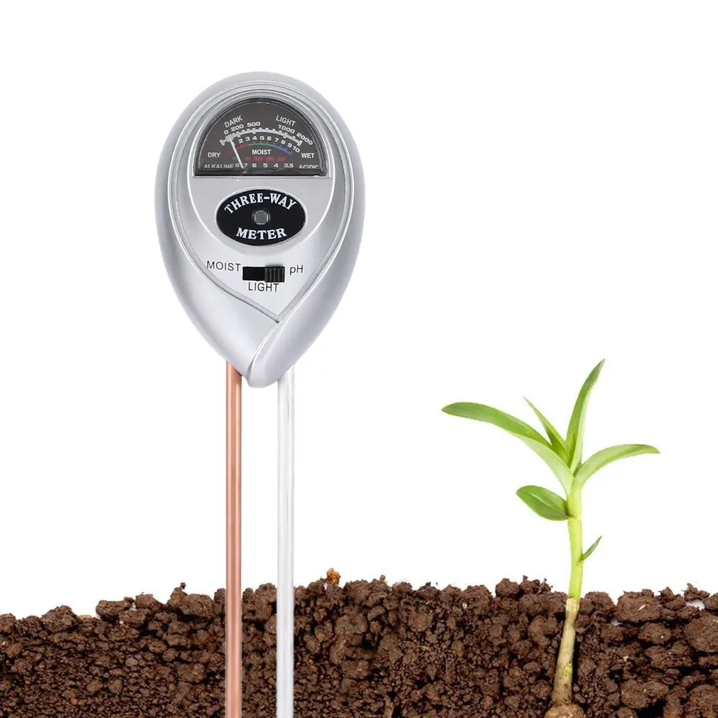 3 в 1 почвенный гигрометр, почвенный термометр, измеритель влажности и светильник от солнца, многофункциональный гигрометр для почвы