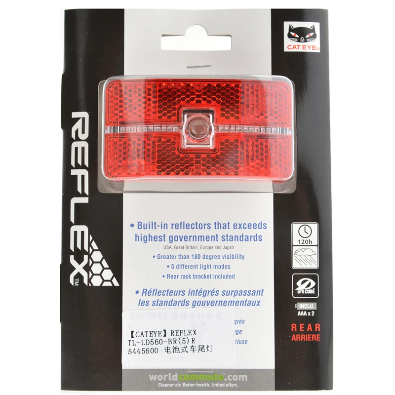 Top CATEYE TL-LD570 Bicycle LED Flashing Light Bike Lamp Safety Back Rear Taillight MTB Warning Cycling Bike Rear Lights Accessories 3