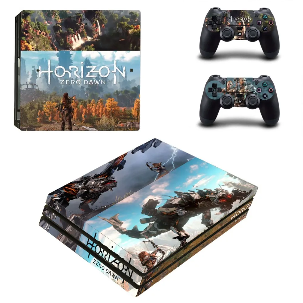 Horizon Zero Dawn PS4 Pro наклейка для кожи виниловая наклейка для sony Playstation 4 консоль и 2 контроллера PS4 Pro наклейка для кожи