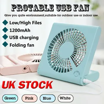 

USB Desk Fan Small Quiet Personal Cooler USB Powered Portable Table Fan UK