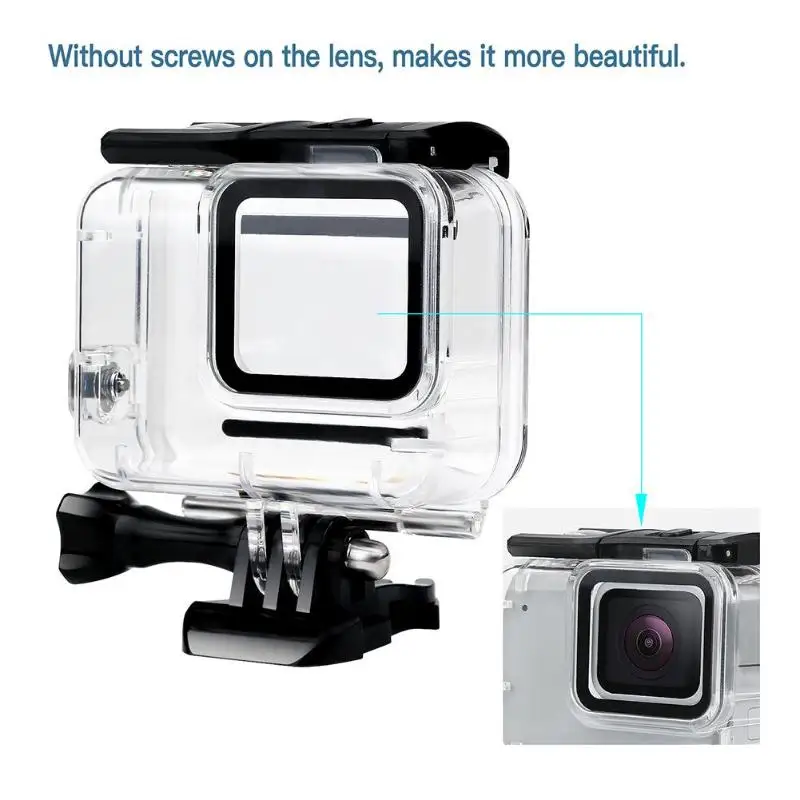 Водонепроницаемый чехол для Gopro Hero 7 серебристо белый защитный аксессуаров Go