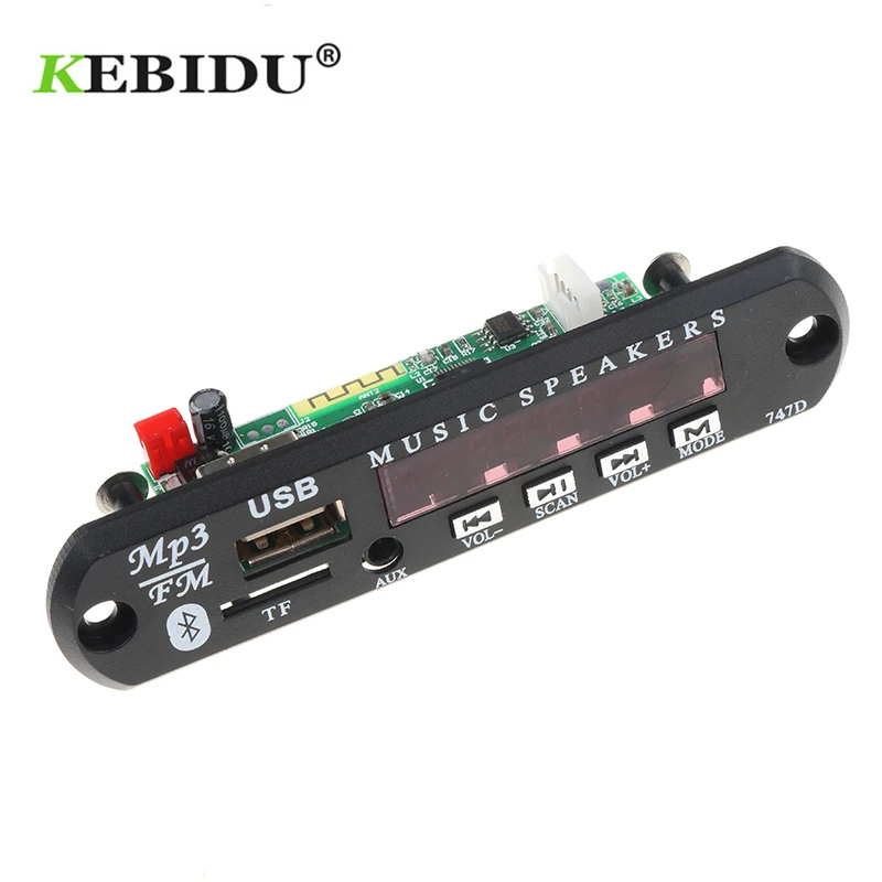 

kebidu Wireless Bluetooth MP3 Decoder Board Module 12V 24V for Car Audio USB TF FM Radio AUX + Remote Control for iPhone Huawei