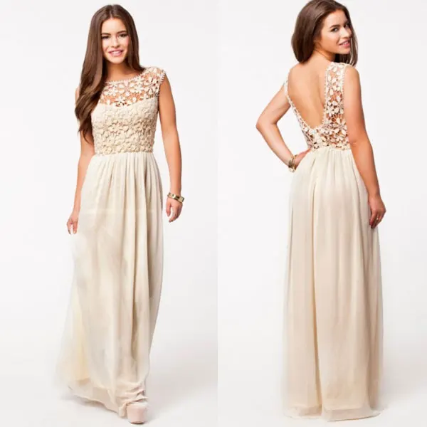 

Black Beige Red Summer Vintage Print Lace Dress Women Hollow Out Sleeveless Patchwork Chiffon Backless Maxi Dress Long Dresses