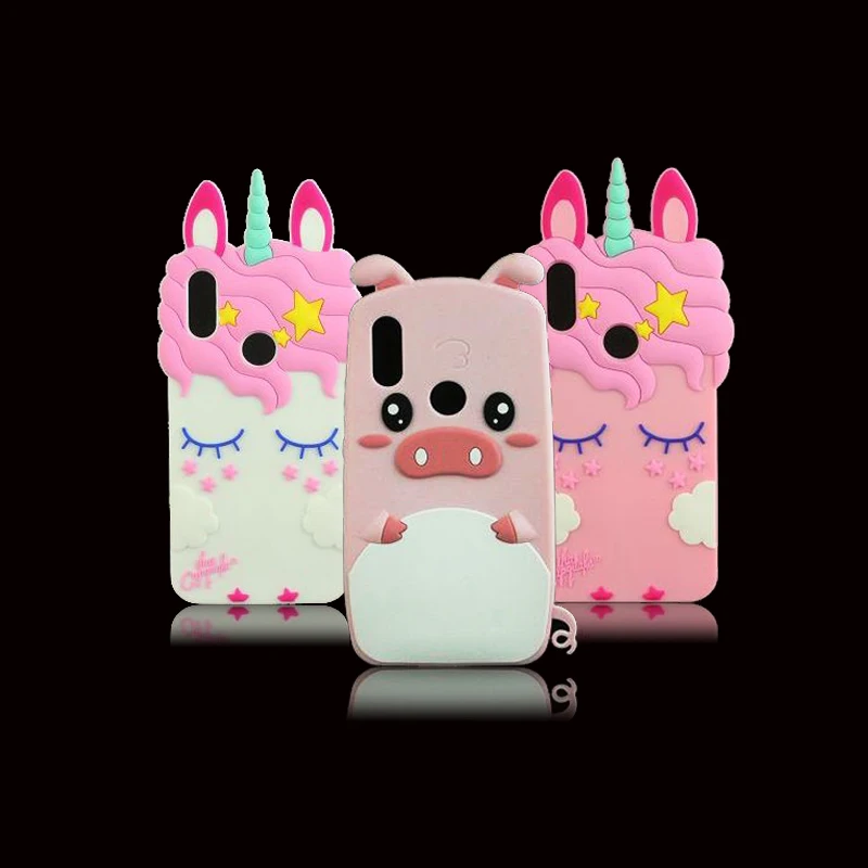 

Redmi 7 3D Silicon for Xiaomi Redmi 7 Case Unicorn Pig Cartoon Soft Phone Case Cover for Xiaomi Redmi 7Pro funda 6.26"