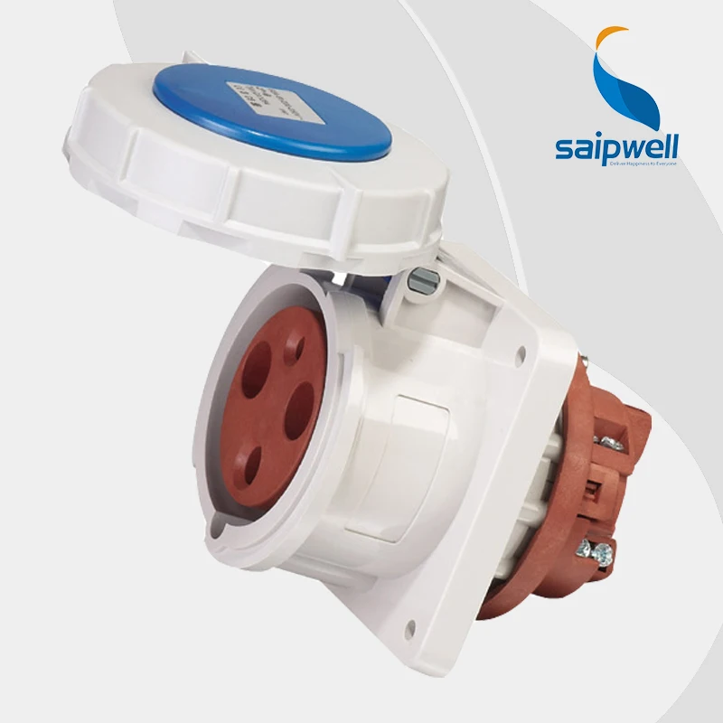 

Wholesale Saipwell 3P (2P+E) 230V 63A IP67 EN / IEC 60309-2 industrial waterproof socket connector industrial socket SP1264