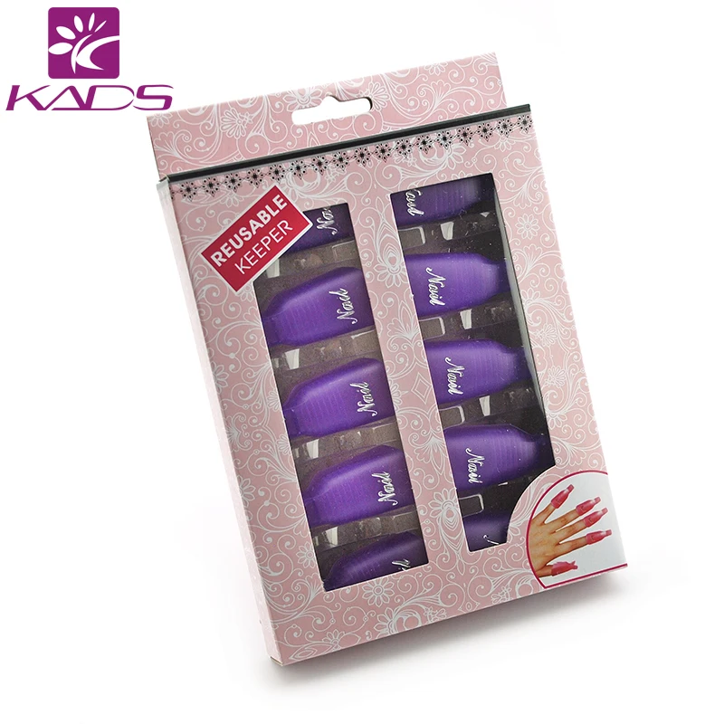 

KADS 10pcs/pack Plastic Nail Tools Acrylic Nail Art Soak Off UV Gel Nail Polish Remover Wrap Clip Cap Nails for nail product