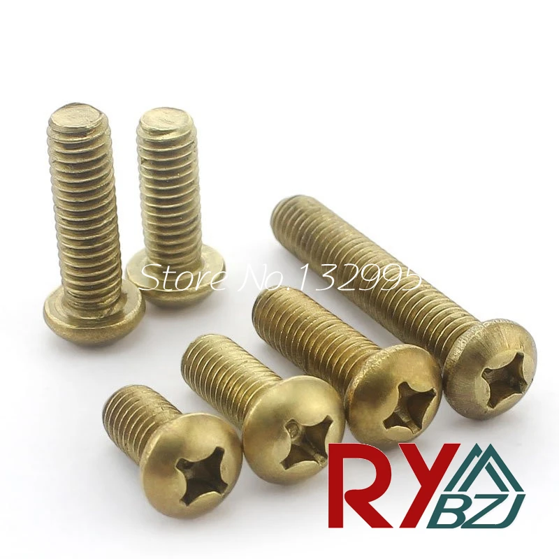 Латунные винты с круглой головкой M2 M2.5 M3 M4 M5 M6|machine screws|screw screwmachine head screws |