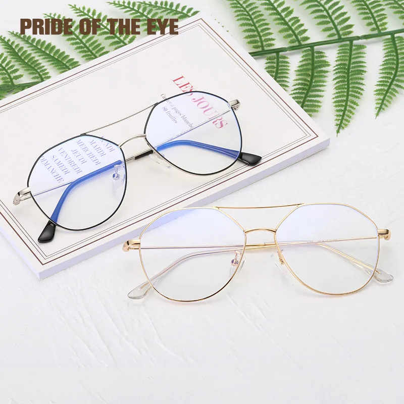 

Blue Light Blocking Glasses Computer Metal Frame Glasses for Men Women Anti Blue Ray Spectacle