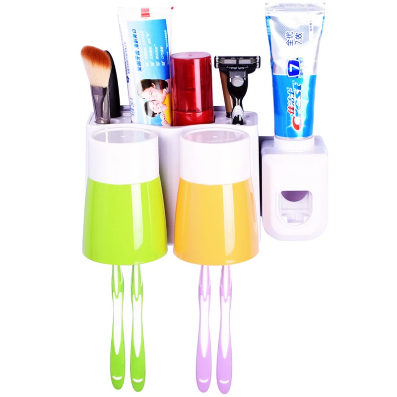 

1Pc New Hands Free Automatic Squeezer Toothpaste Dispenser Squeeze Out Wall Mount Bathroom Accessories 4 Colors