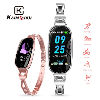 

Smart Bracelet Women Stainless Steel Smart Band Heart Rate Pedometer Smart Tracker Call Reminder Color Screen Smart Wristband