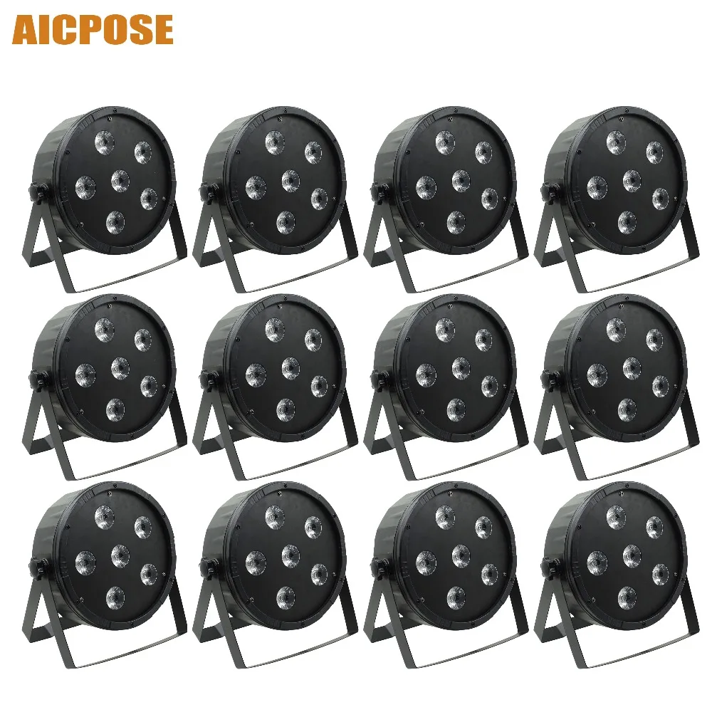 

12pcs/lots 6x12w RGBWA UV Led Par Lights with IEC13 interface UV par wall washer spotlight wedding light stage light