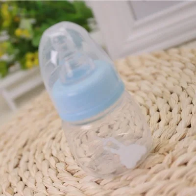 1 Pcs Hot Newborns Baby Bottles Toddlers Drinking Water Feeding Mini PP Bottle Boys&Girls Care Solid Colors Milk 60 ML Bottles - Цвет: Blue