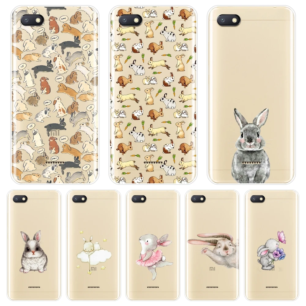 

Back Cover For Pocophone F1 Xiaomi Redmi Note 6 Pro 5A Prime 5 4 4X Soft Silicone Rabbit Phone Case For Redmi S2 6A 5 Plus 4A