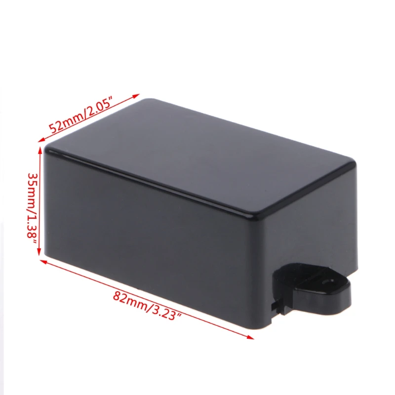 

65x38x22mm/82x52x35mm Connector Waterproof Plastic Electronic Enclosure Project Box Black Instrument Case