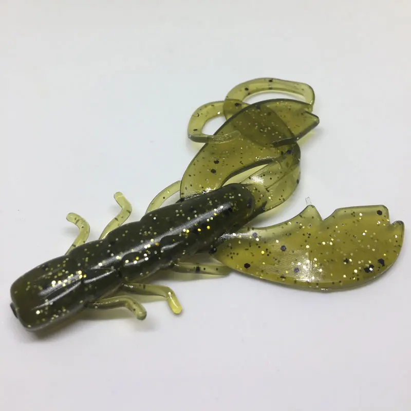 4pcs/Pack Extragreen Soft Shrimp 10cm 8.7g Crab Baits with Twin Tails