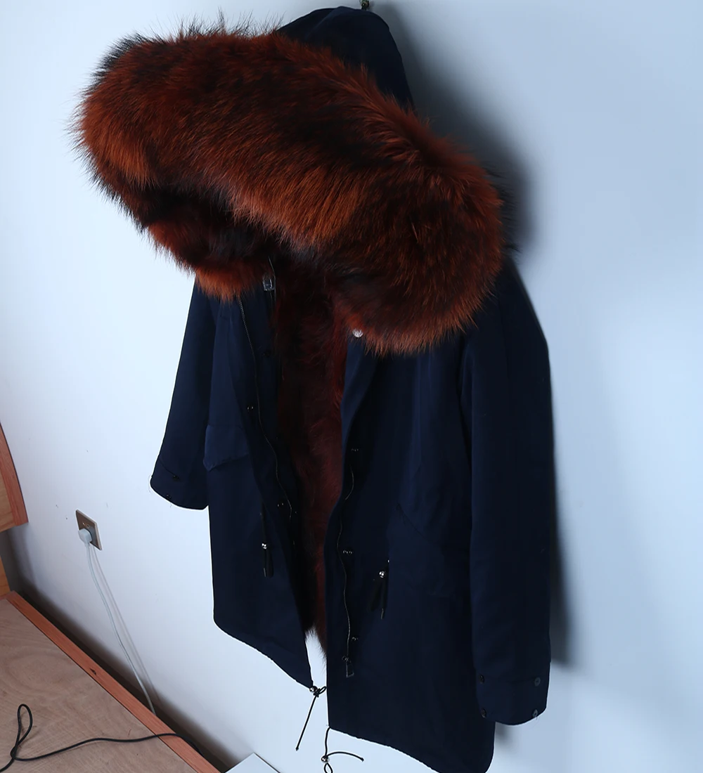 Парка из натурального меха, Мужская модная зимняя куртка, натуральный мех енота, пальто с капюшоном, природный енот, куртка с подкладкой для собак