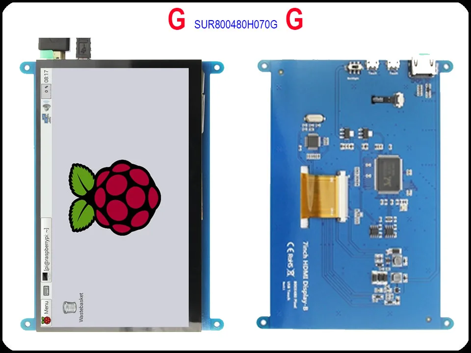 " 7,0 дюймов 1024*600 TFT HDMI ЖК-модуль дисплей монитор экран с USB емкостной сенсорной панелью аудио выход для Raspberry Pi