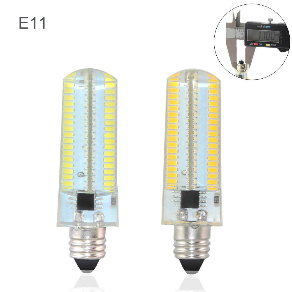 E11 E12 E14 E17 G9 SMD4014 Светодиодная лампа 152 светодиода силиконовая для тела AC110V 127V