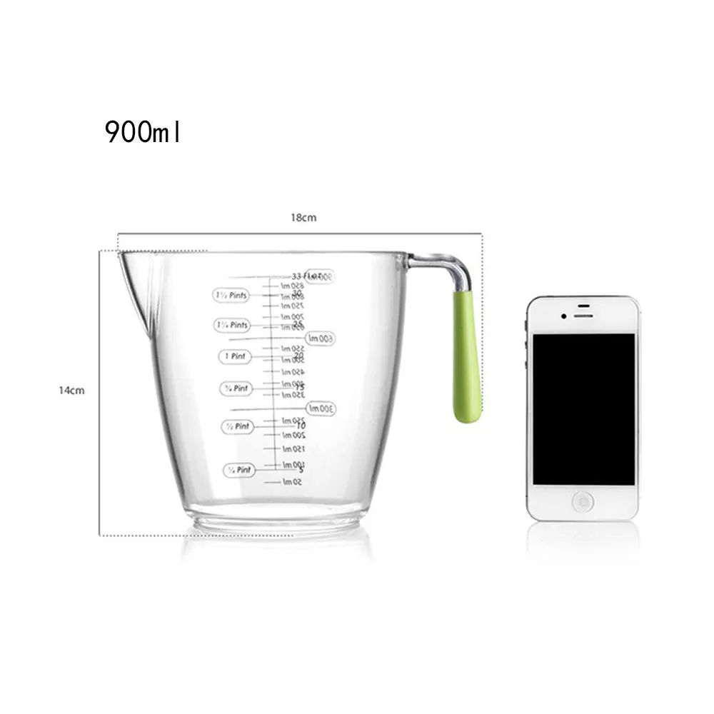 Cute Green Handle Capacity Of 900ml 33 Fl Oz 1 5 Pint Multi Scales Measuring Cup W Milk Measure Jug Breakfast Cooking Tools Tool Help Tool Translationtool And Cutter Grinding Machine Aliexpress