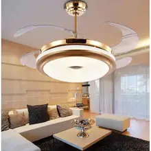 Потолочный вентилятор, светодиодный, невидимый вентилятор, лампа с телескопической, современный, минималистичный, для спальни, гостиной, столовой, светильник с пультом дистанционного управления FS8