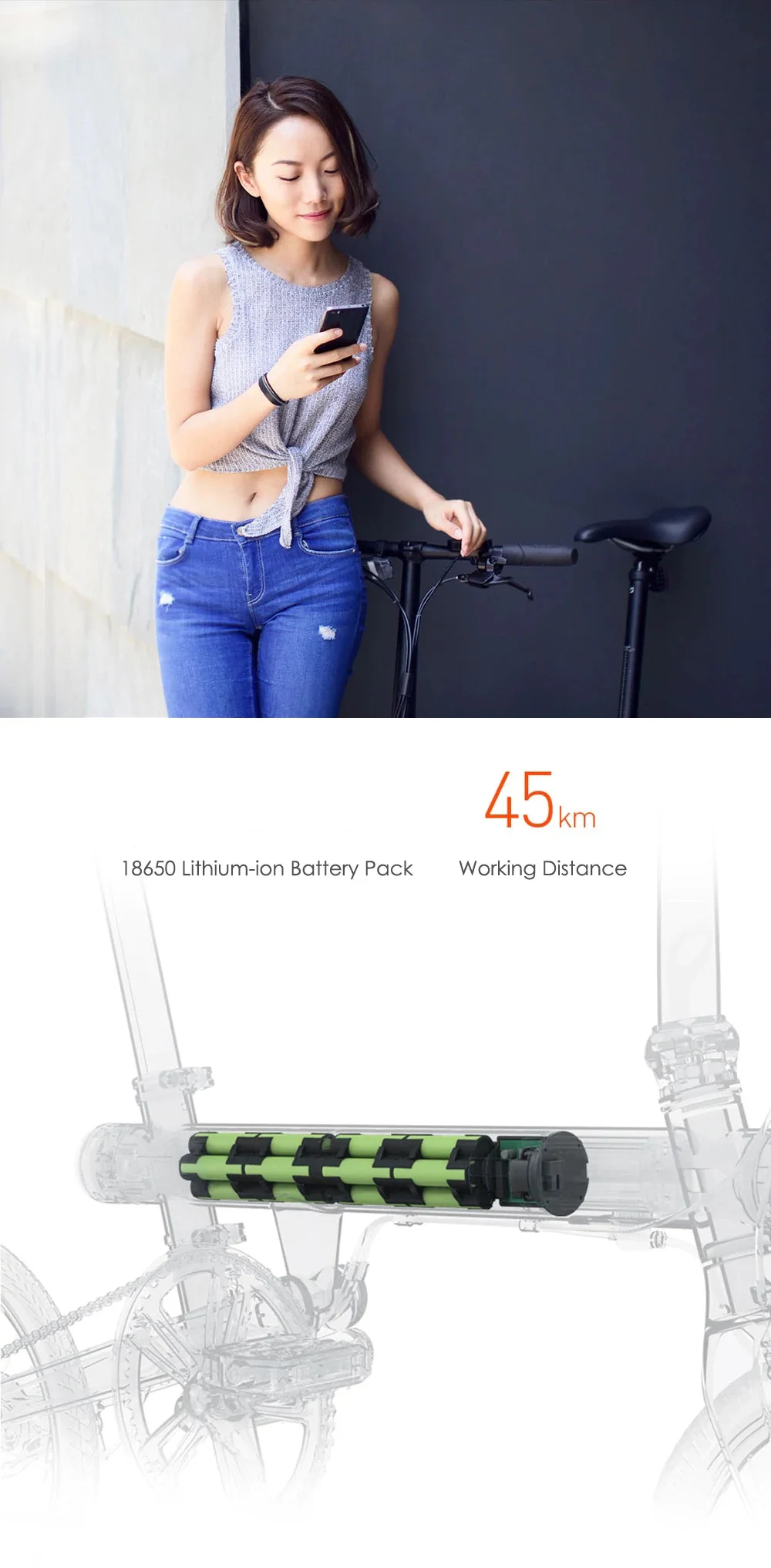 Sale Mijia 16inch electric bicycle 36v lithium battery mini fold ebike Urban electric assist bicycle smart torque sensor bike 9