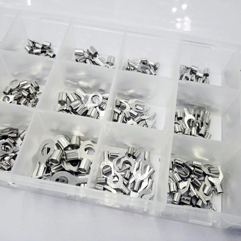 18 tipo Frio Freeshipping nu Anel Terminal Garfo U-tipo Terminais Variedade Kit Cabo Fio Conector Cri 600 Pçs - Set 10 nu anel terminal garfo u-tipo terminais variedade kit cabo fio conector cri