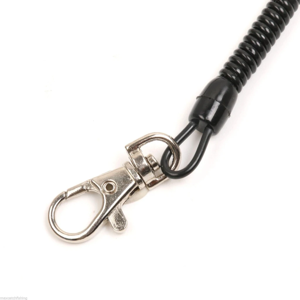 Multifunction Fly Fishing Lanyard with Quick Release Buckle Coiled Lanyard Extends to 1.3m La pesca Lanyard un cordon de peche