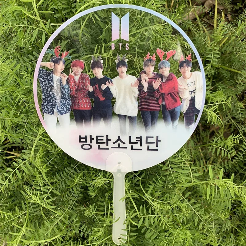 

BLACKPINK JISOO ROSE JENNIE JK JIMIN JIN PVC Transparent Hand Fan Summer Handmade Cute Gift Collection WT211