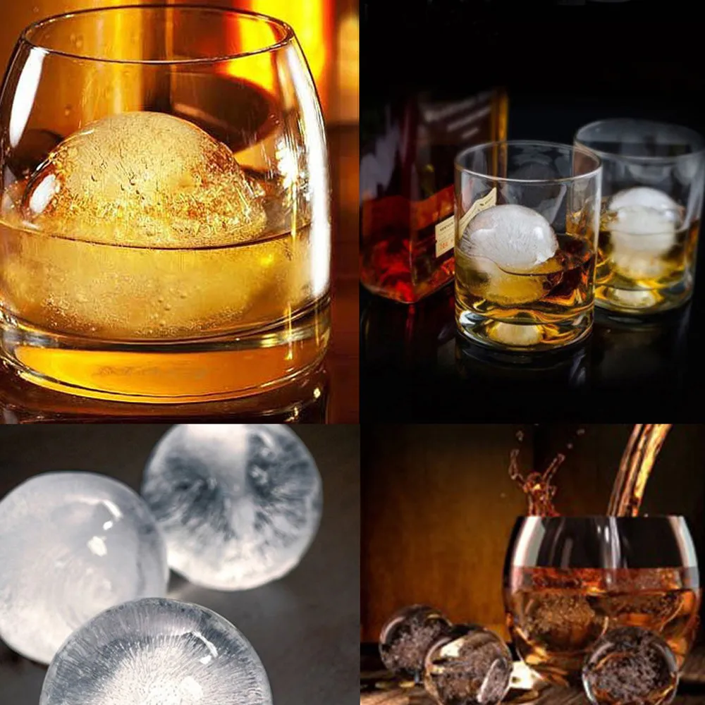Cocktail Whiskey Ice Bola Pembuat Es Batu Nampan 6 Besar Silikon Es