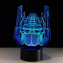 Cartoon font b 3D b font font b LED b font USB Lamp Transformers Mask Decoration