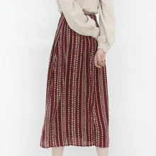 Женская юбка винтажная Тюлевая плиссированная миди юбка для женщин летнее для пляжа в богемном стиле Макси-юбка с принтом Faldas Mujer Moda YY152
