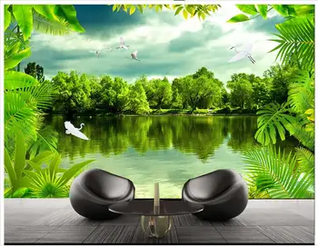 

3D wall murals wallpaper custom picture mural wallpaper Tropical rain forest natural high - definition TV backdrop wall decor